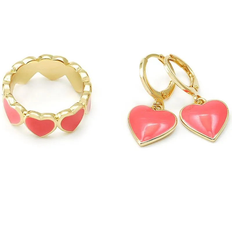 مرجان تامچینی دل کے زیورات سیٹ