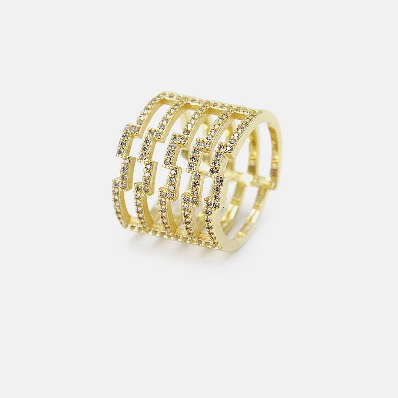 گولڈ چڑھایا تتلی جانوروں کی انگوٹی