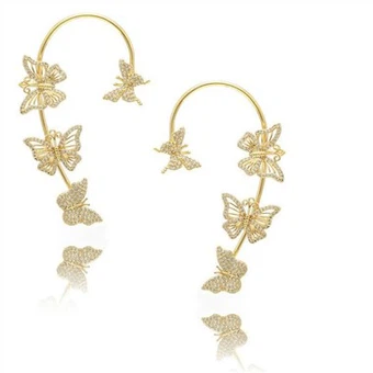 تتلی کی بالی کف گولڈ چڑھایا