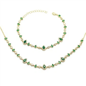 ناشپاتیاں شکل خواتین زیورات کا سیٹ