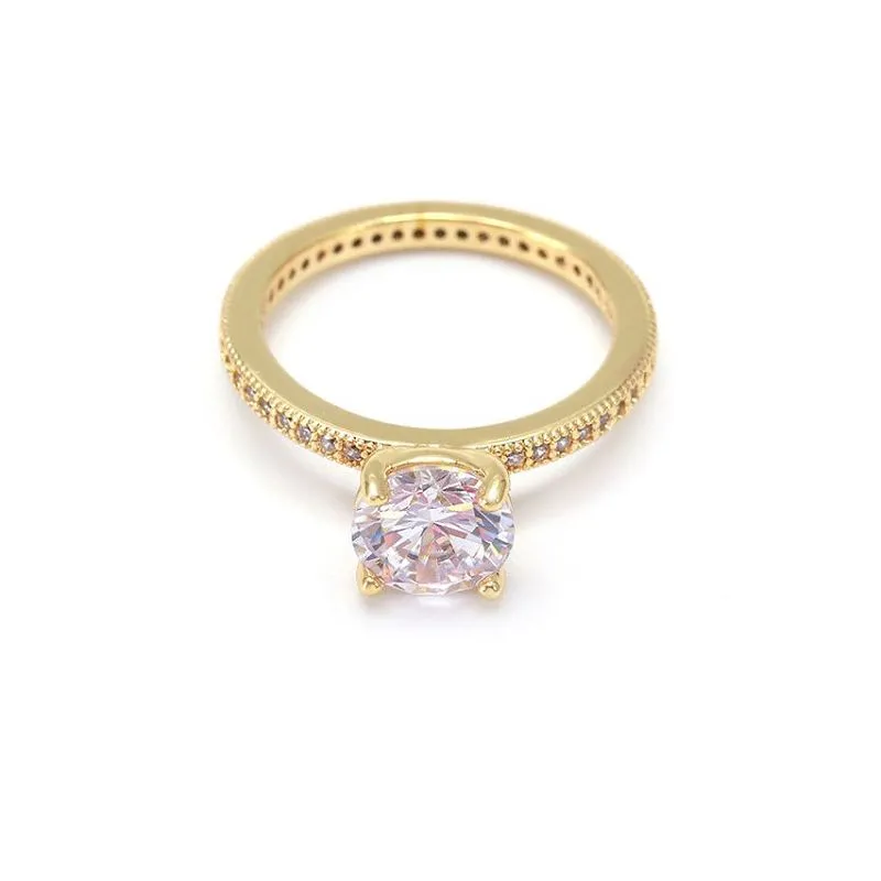 سٹرلنگ سلور وائٹ Cz ویڈنگ رِنگ