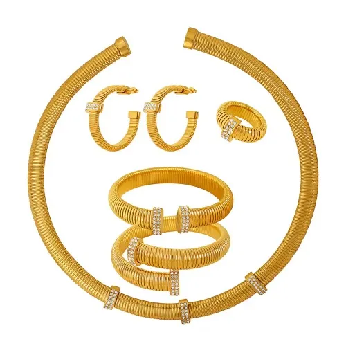 کان کی بالیاں کالر زیورات سیٹ